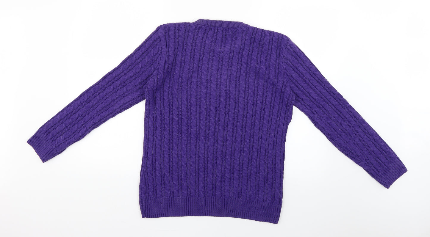 pure & natural Womens Purple   Pullover Jumper Size L