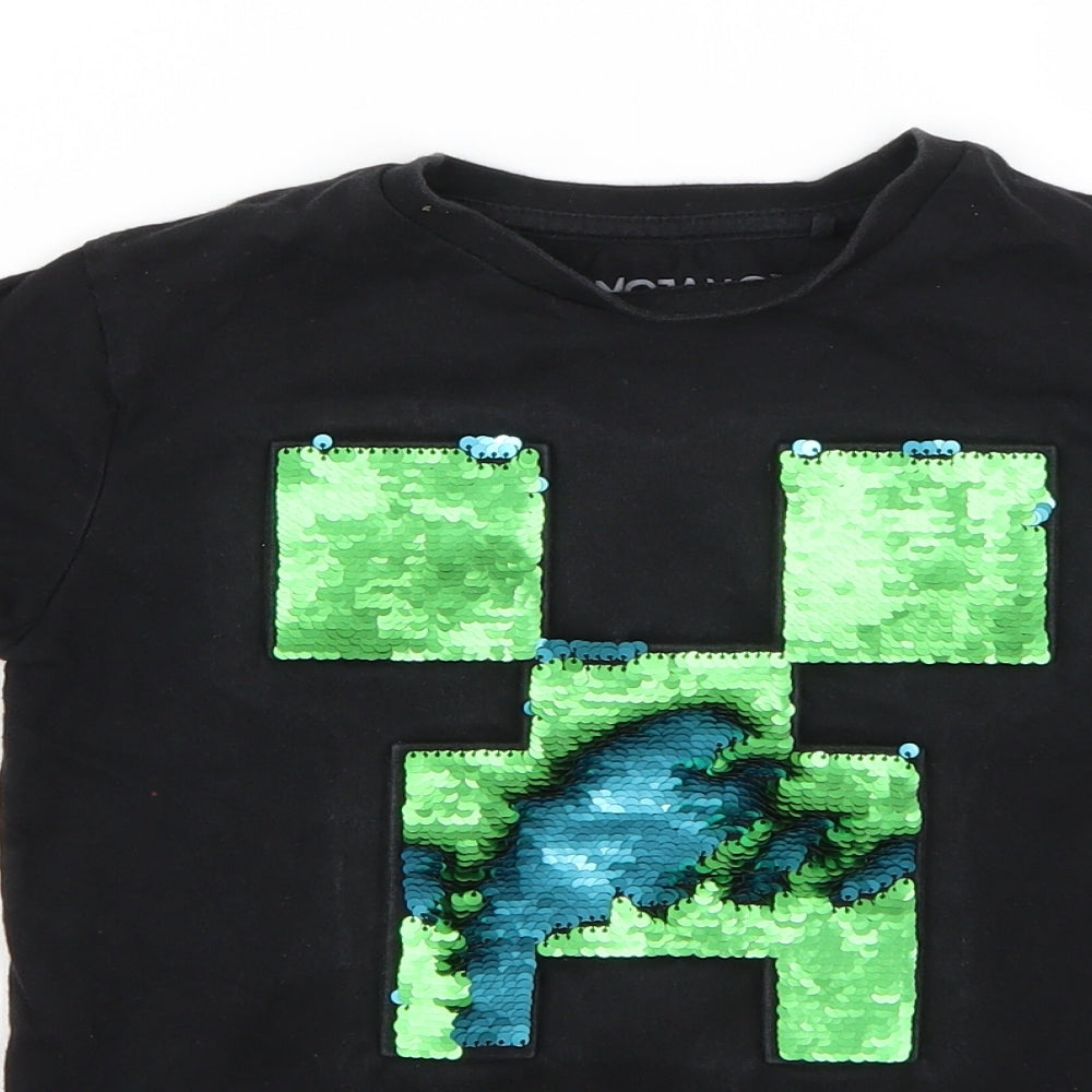 NEXT Boys Beige Geometric  Basic T-Shirt Size 6 Years