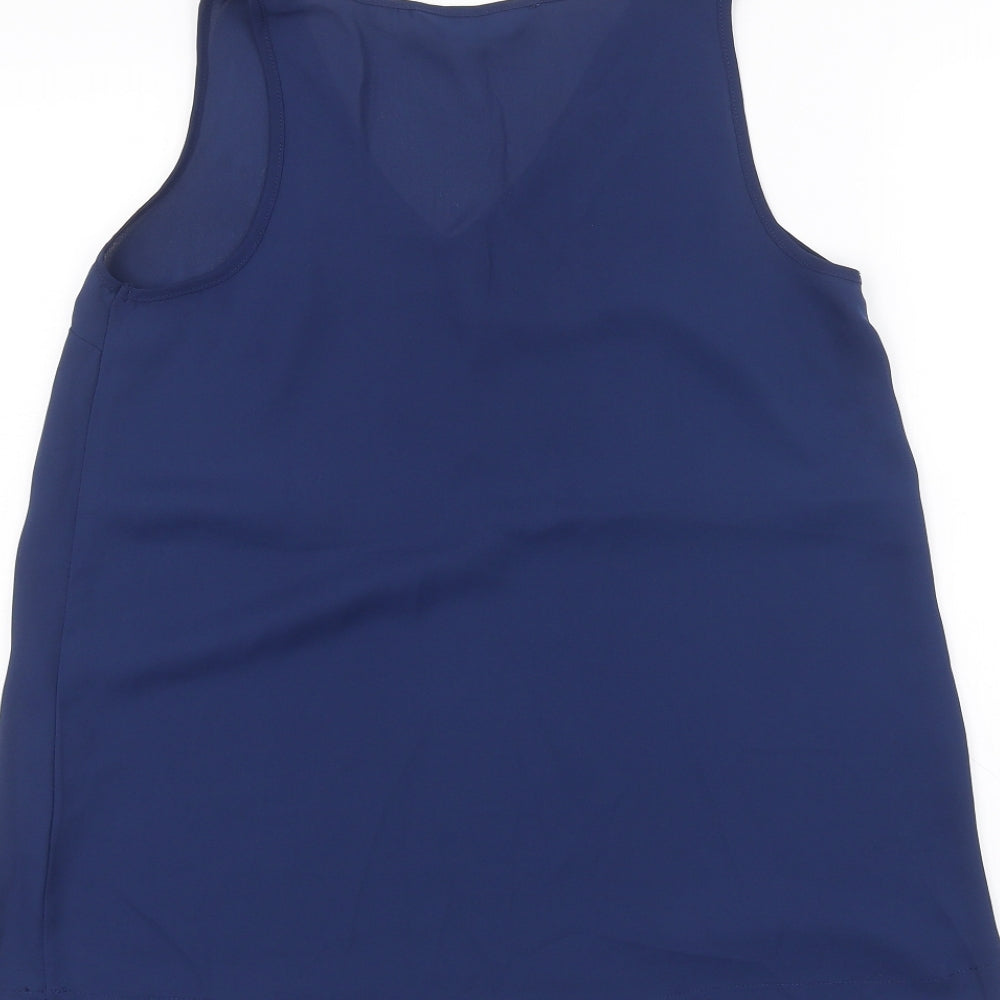 Dorothy Perkins Womens Blue   Basic Blouse Size 8