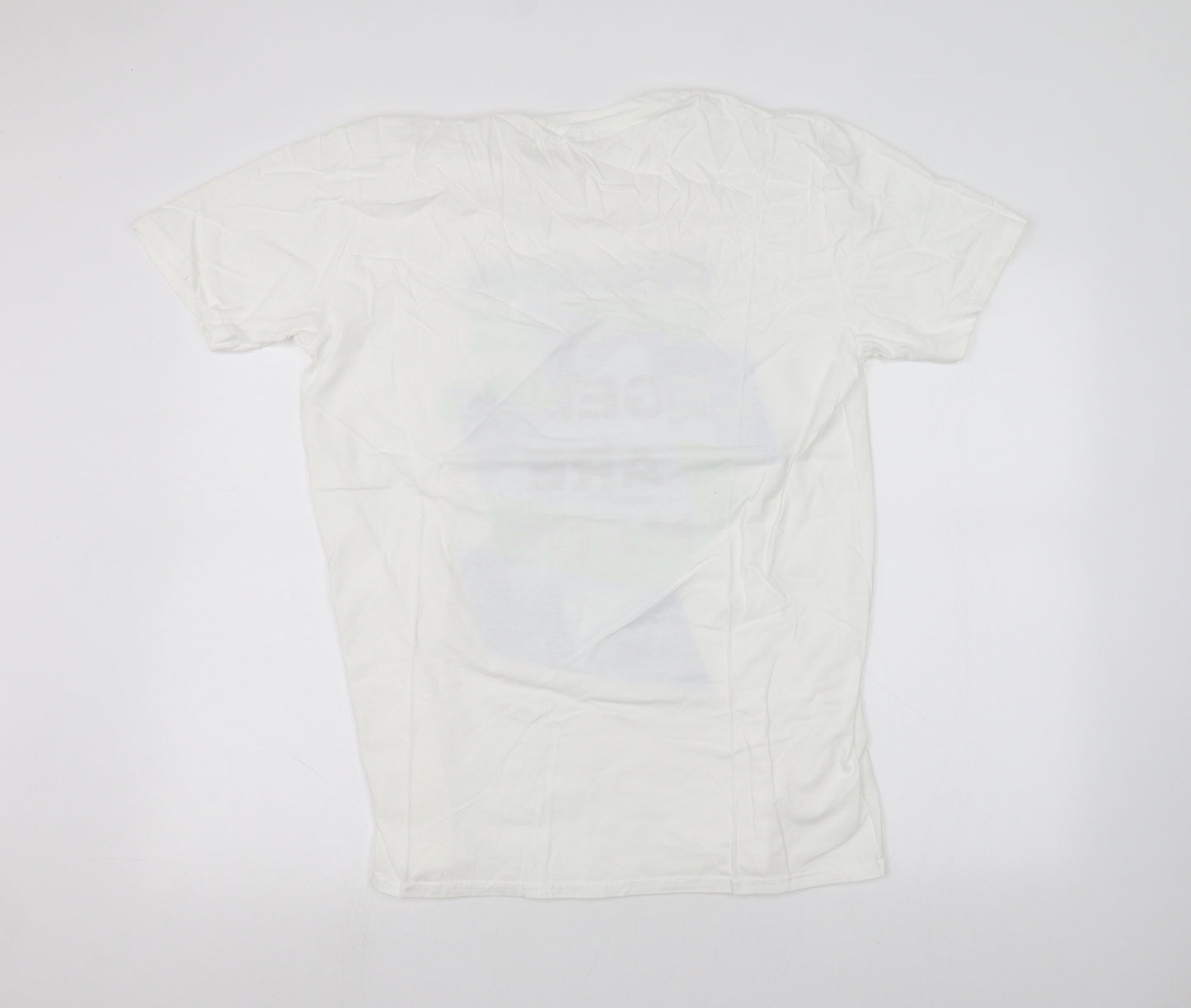 Gilden Womens White   Basic T-Shirt Size L