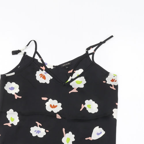 River Island Womens Black Floral  Basic Blouse Size 10