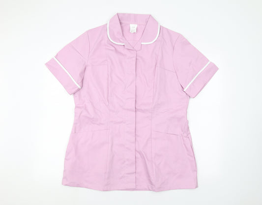 Front view of Alexandra women’s pink jacket, size UK 18