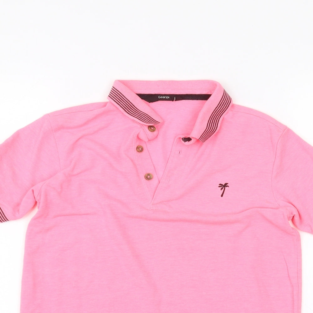 George Girls Pink   Basic Polo Size 9-10 Years
