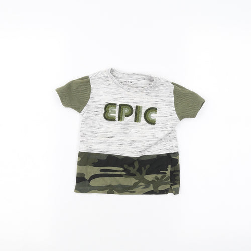 Primark Baby Green Camouflage  Basic T-Shirt Size 12-18 Months