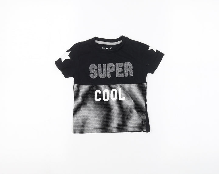 Primark Baby Black Basic T-Shirt Size 12-18 Months