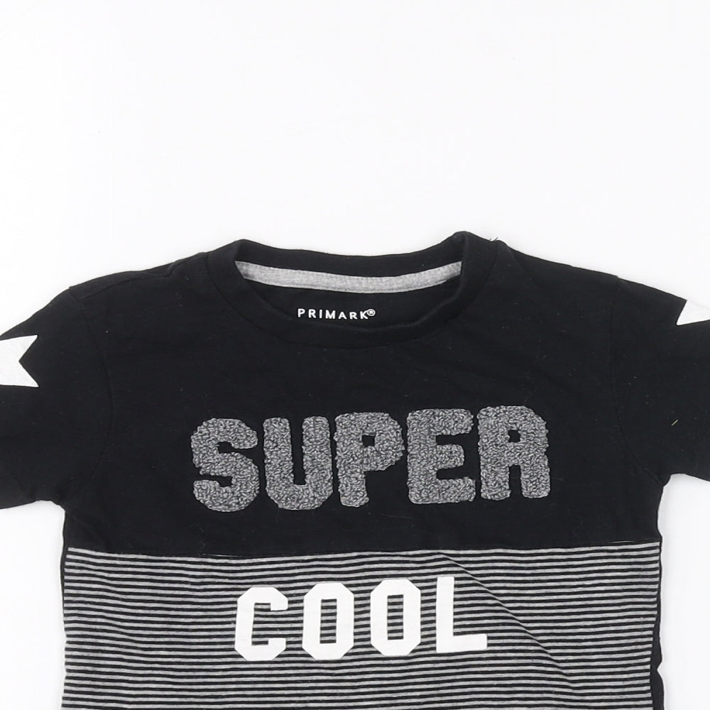 Primark Baby Black   Basic T-Shirt Size 12-18 Months