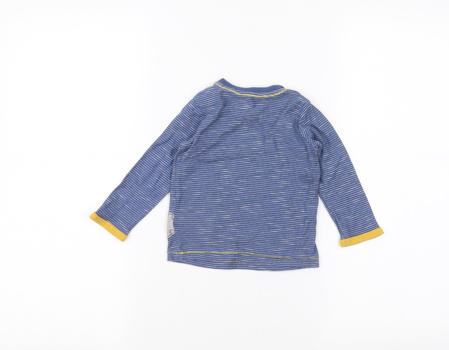 Mothercare Baby Blue Striped  Basic T-Shirt Size 6-9 Months