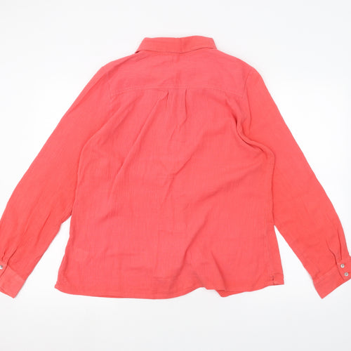 DASH Womens Pink   Basic Button-Up Size 14