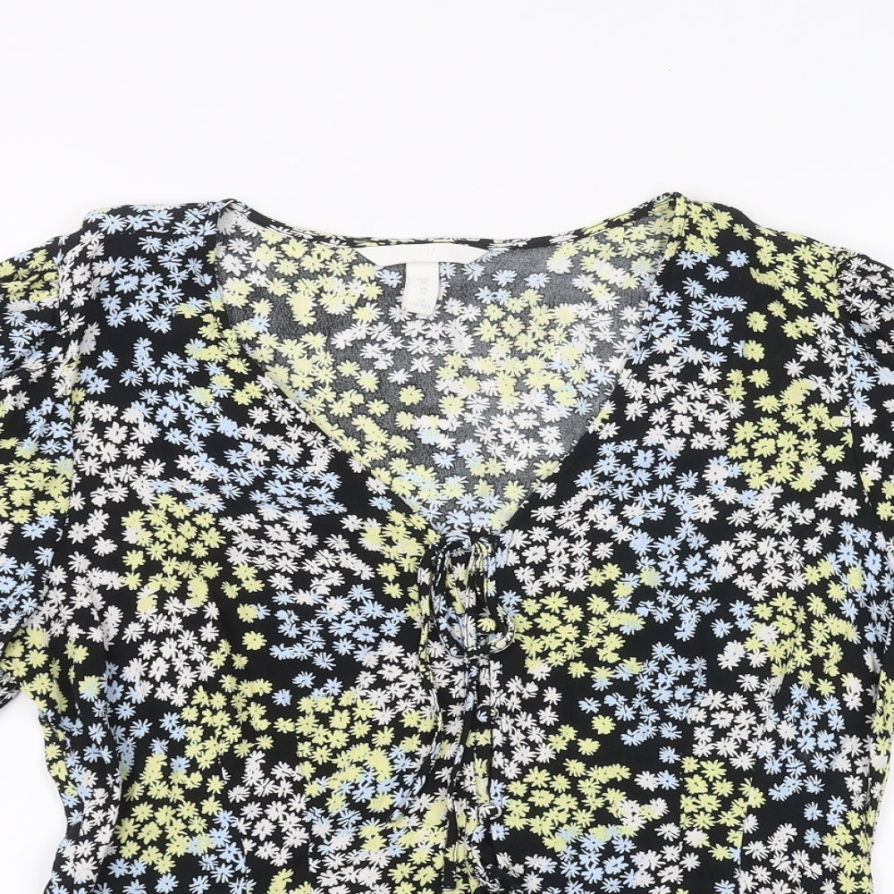 H&M Womens Black   Basic T-Shirt Size 12