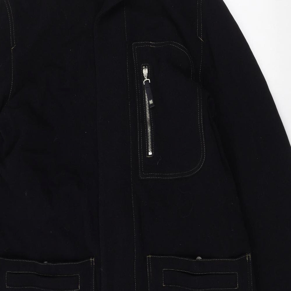 Armani Jeans Mens Blue   Overcoat Coat Size L