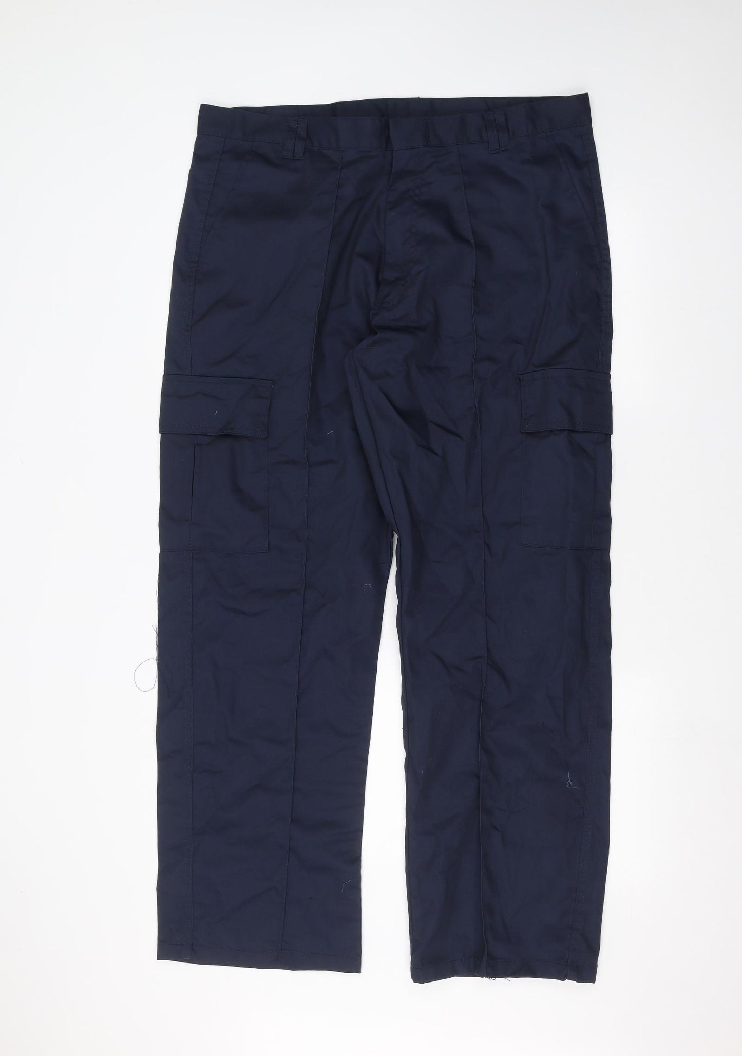 Uneek Mens Blue   Cargo Trousers Size 38 in L30 in