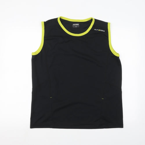 Runi365 Mens Black   Basic Tank Size M