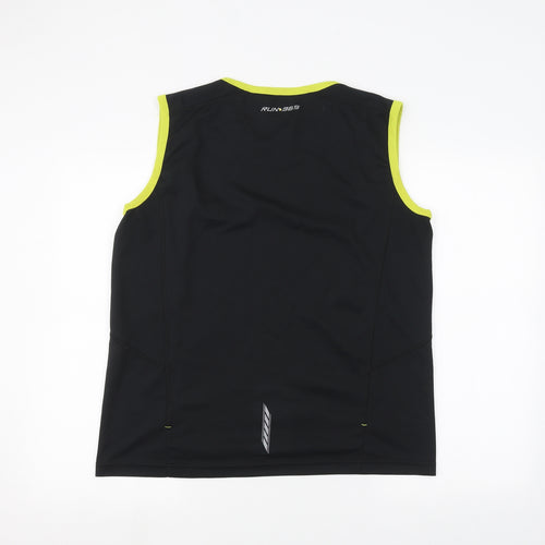 Runi365 Mens Black   Basic Tank Size M