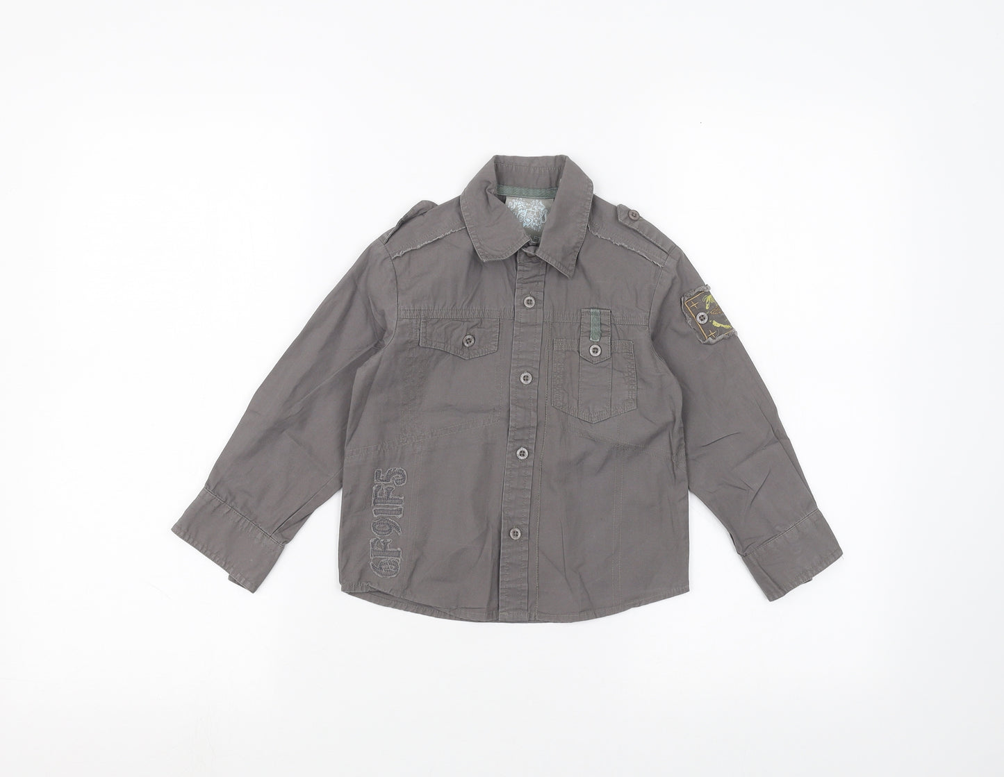 Feu Follet Baby Grey   Basic Button-Up Size 24 Months