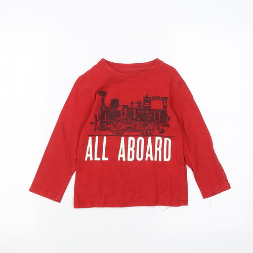 Gap Boys Red   Basic T-Shirt Size 4 Years