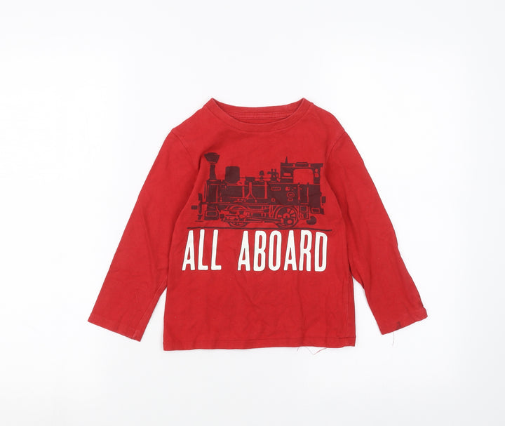 Gap Boys Red   Basic T-Shirt Size 4 Years