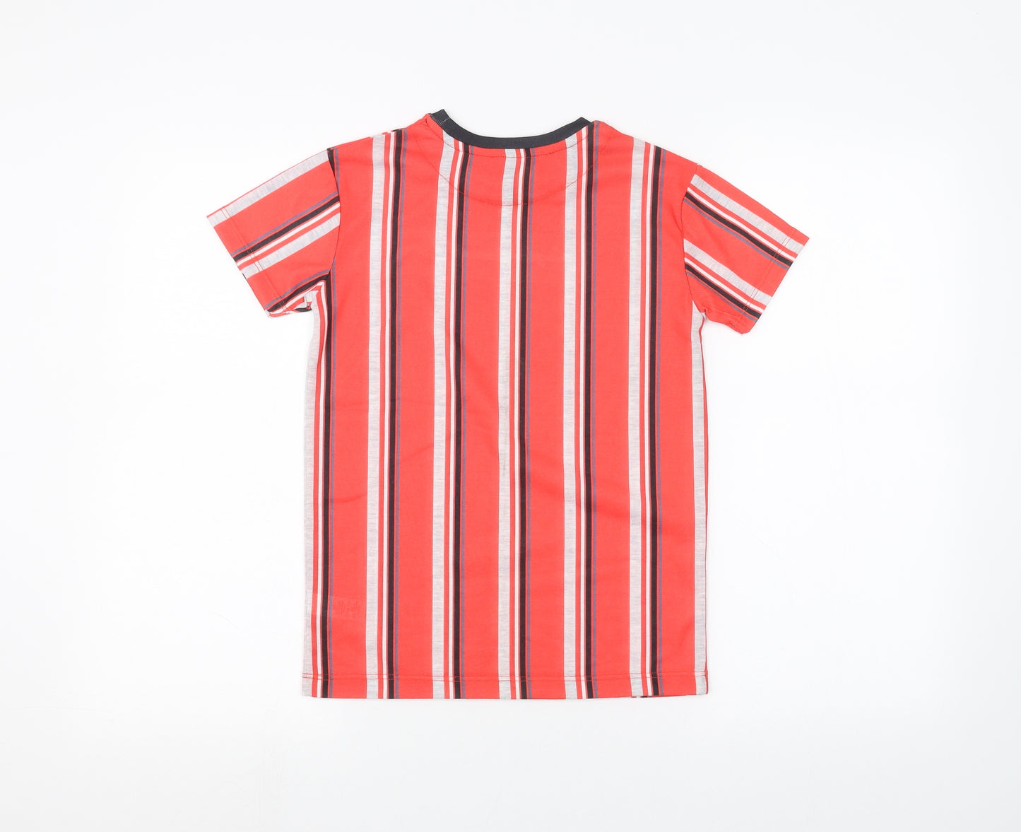 George Boys Orange Striped  Basic T-Shirt Size 7-8 Years