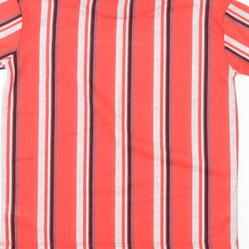 George Boys Orange Striped  Basic T-Shirt Size 7-8 Years
