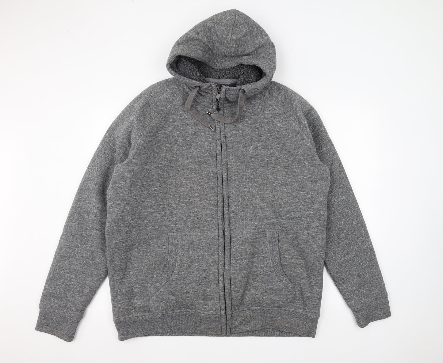 TU Mens Grey   Full Zip Hoodie Size L