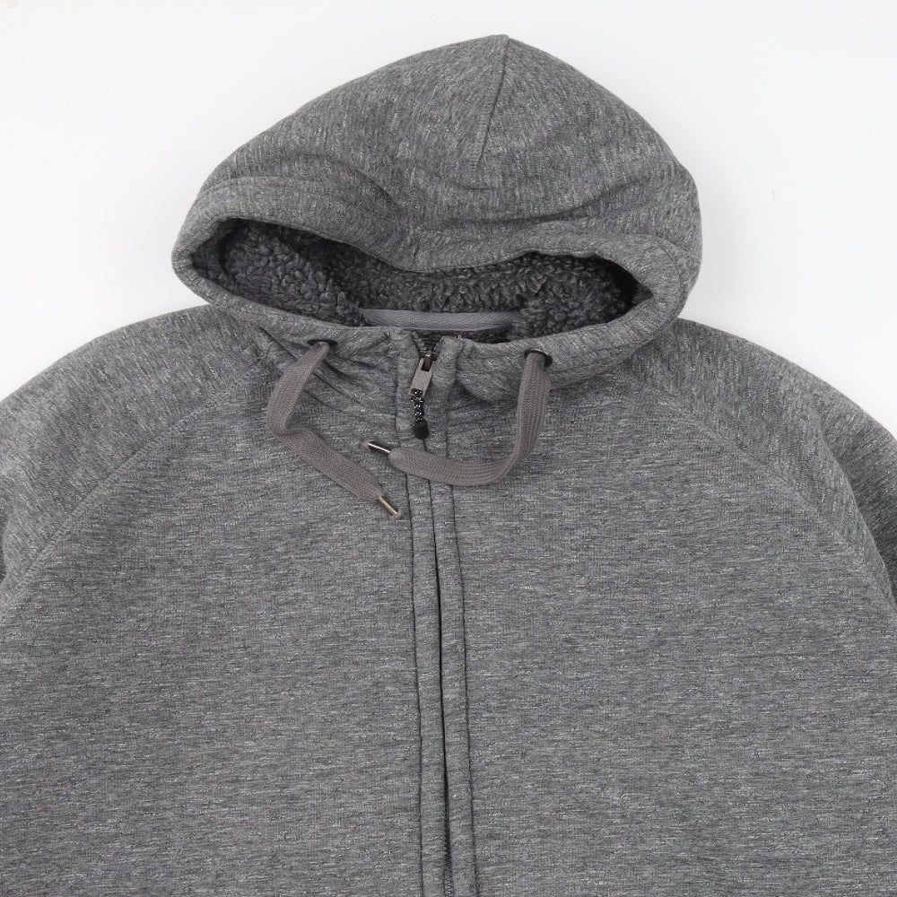 TU Mens Grey   Full Zip Hoodie Size L