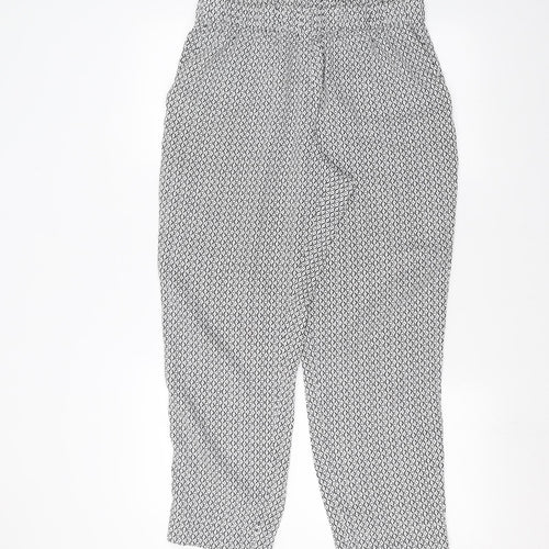 H&M Womens White   Trousers  Size 14 L25 in