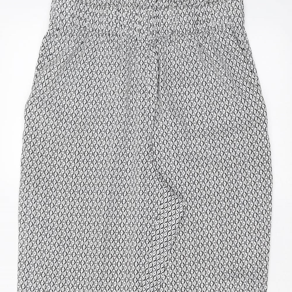 H&M Womens White   Trousers  Size 14 L25 in