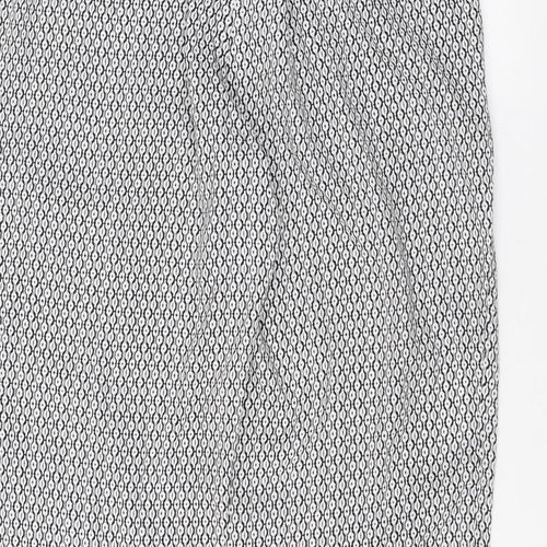H&M Womens White   Trousers  Size 14 L25 in