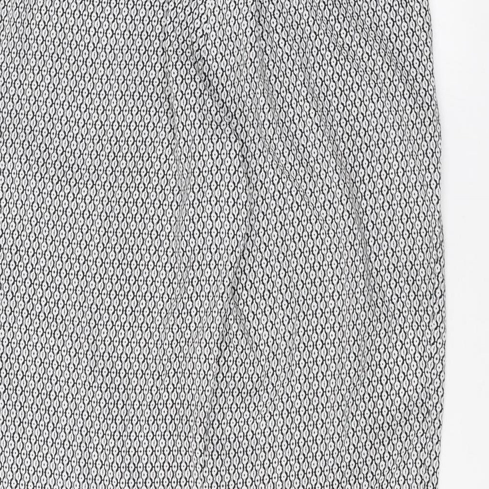 H&M Womens White   Trousers  Size 14 L25 in