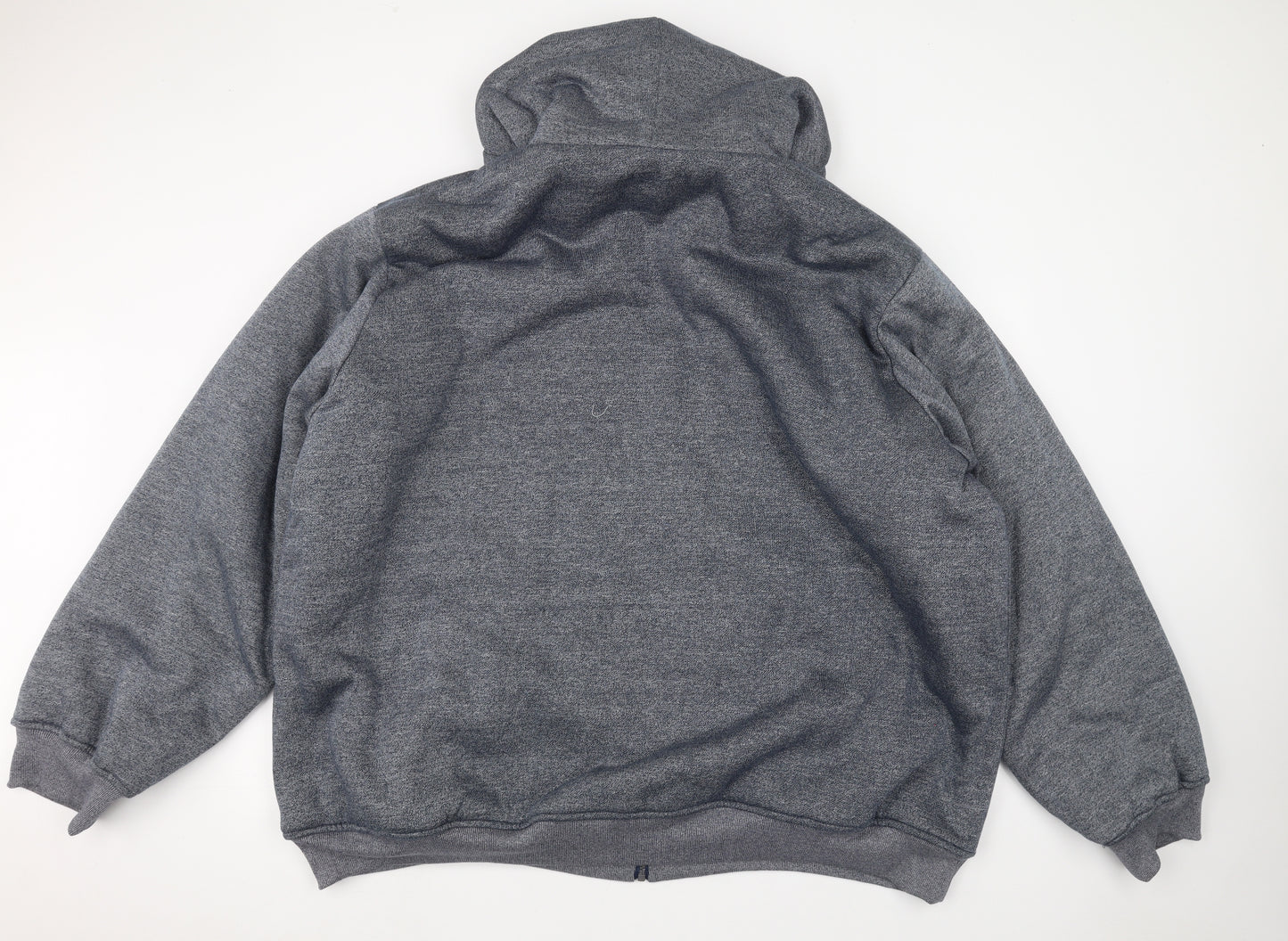 D555 Mens Grey   Full Zip Hoodie Size 4XL