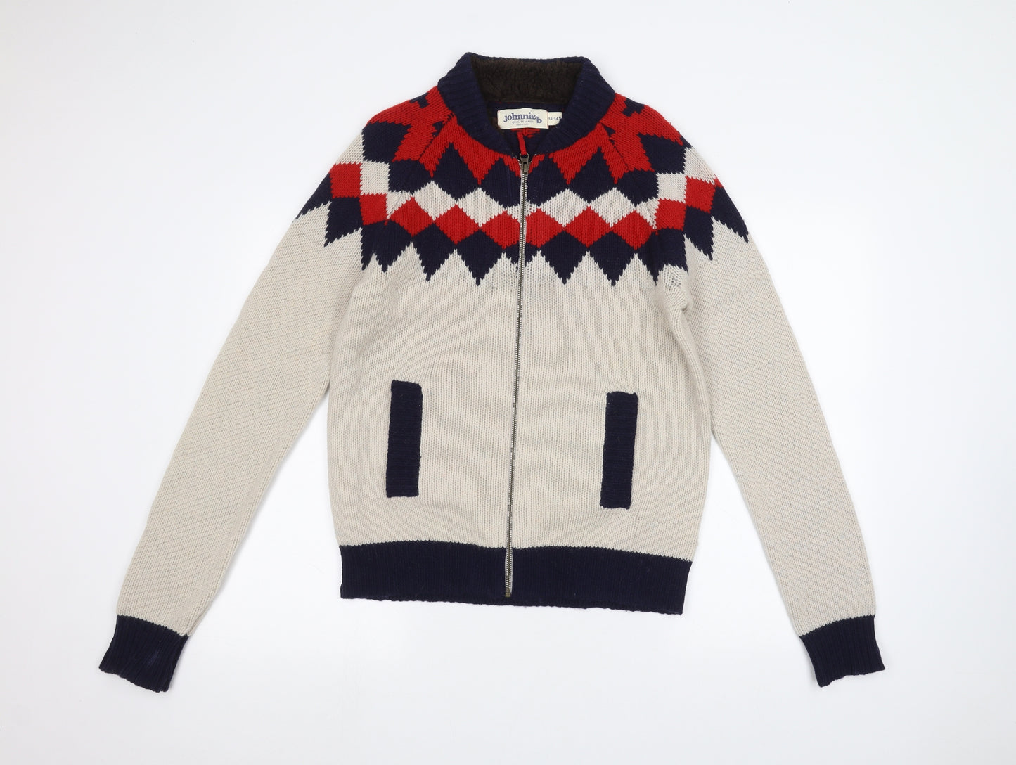 johnnieb  Girls White   Jacket Coatigan Size 13-14 Years
