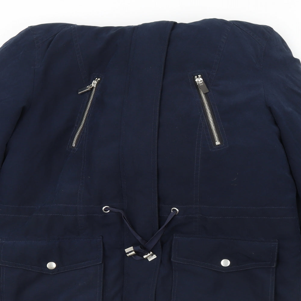 Preworn Womens Blue   Rain Coat Coat Size 12