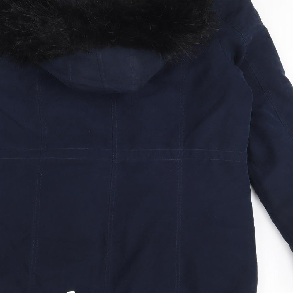 Preworn Womens Blue   Rain Coat Coat Size 12