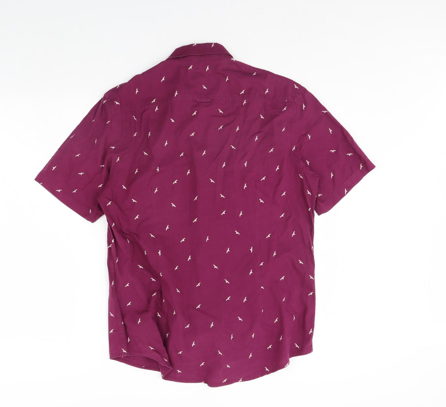 Burton Mens Purple Animal Print   Dress Shirt Size M