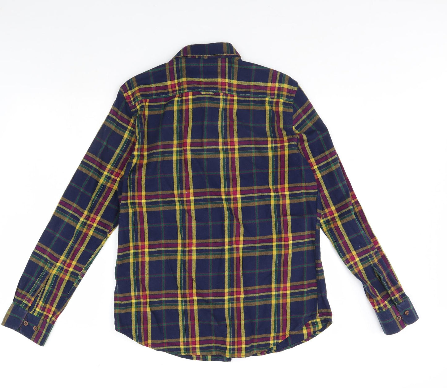 Burton Mens Blue Check   Dress Shirt Size M