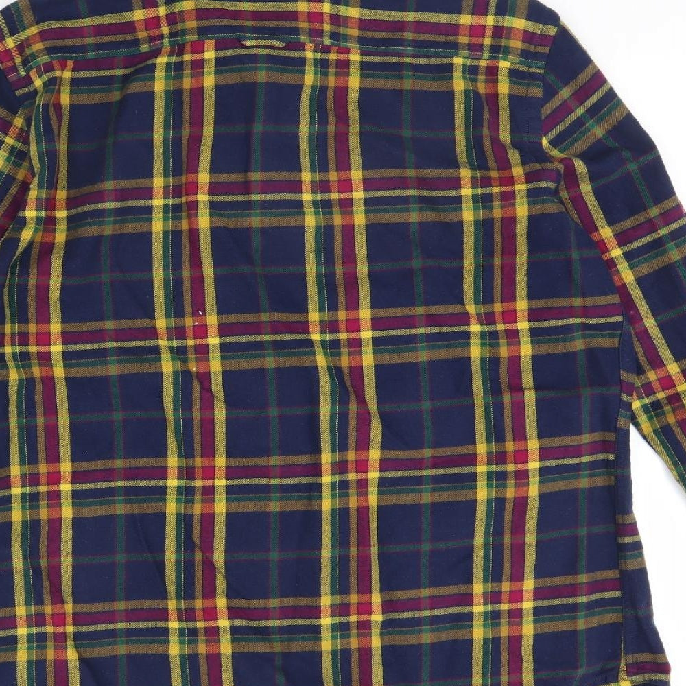 Burton Mens Blue Check   Dress Shirt Size M