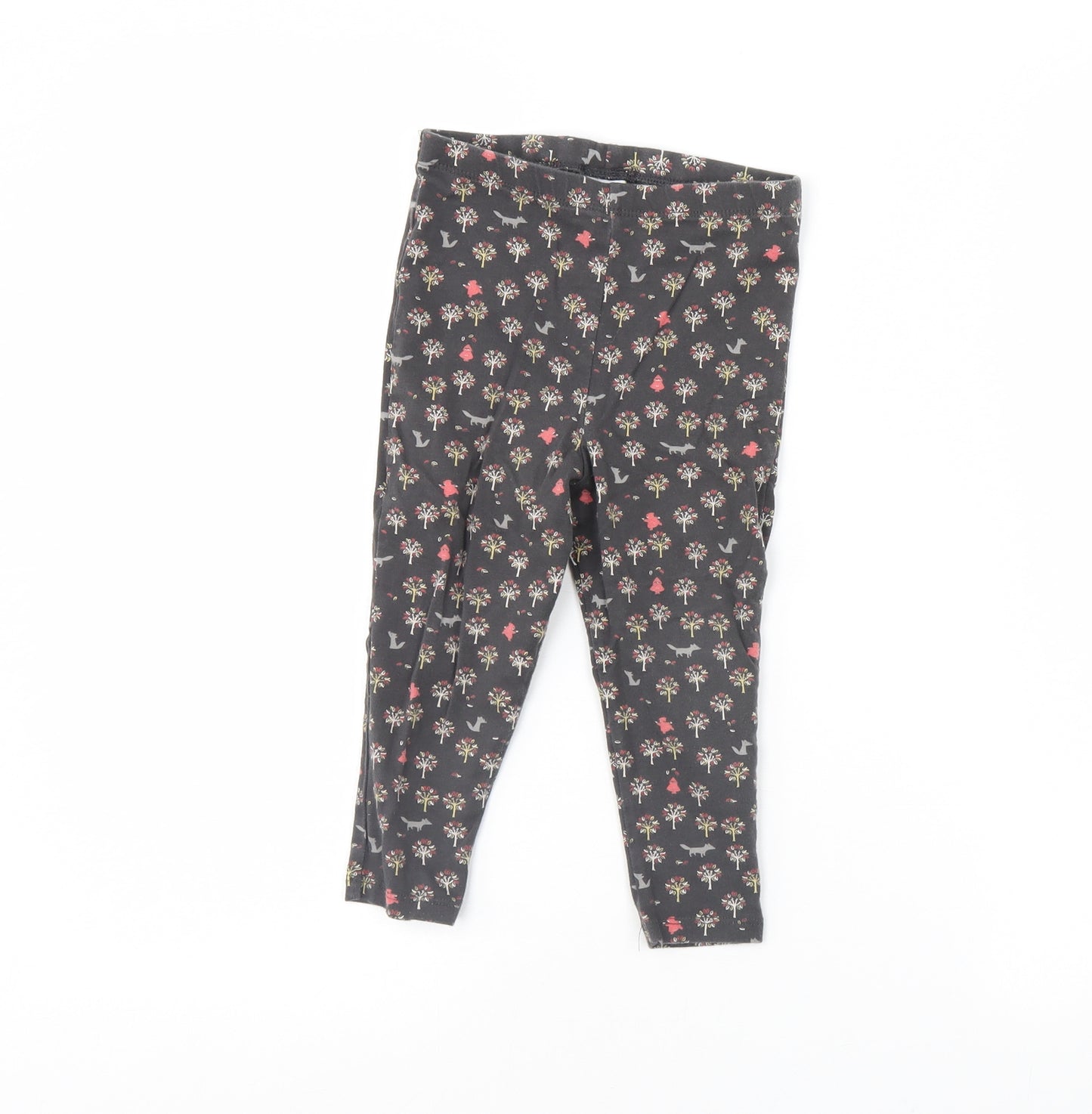 m&s Girls Grey Spotted  Capri Leggings Size 18 Months