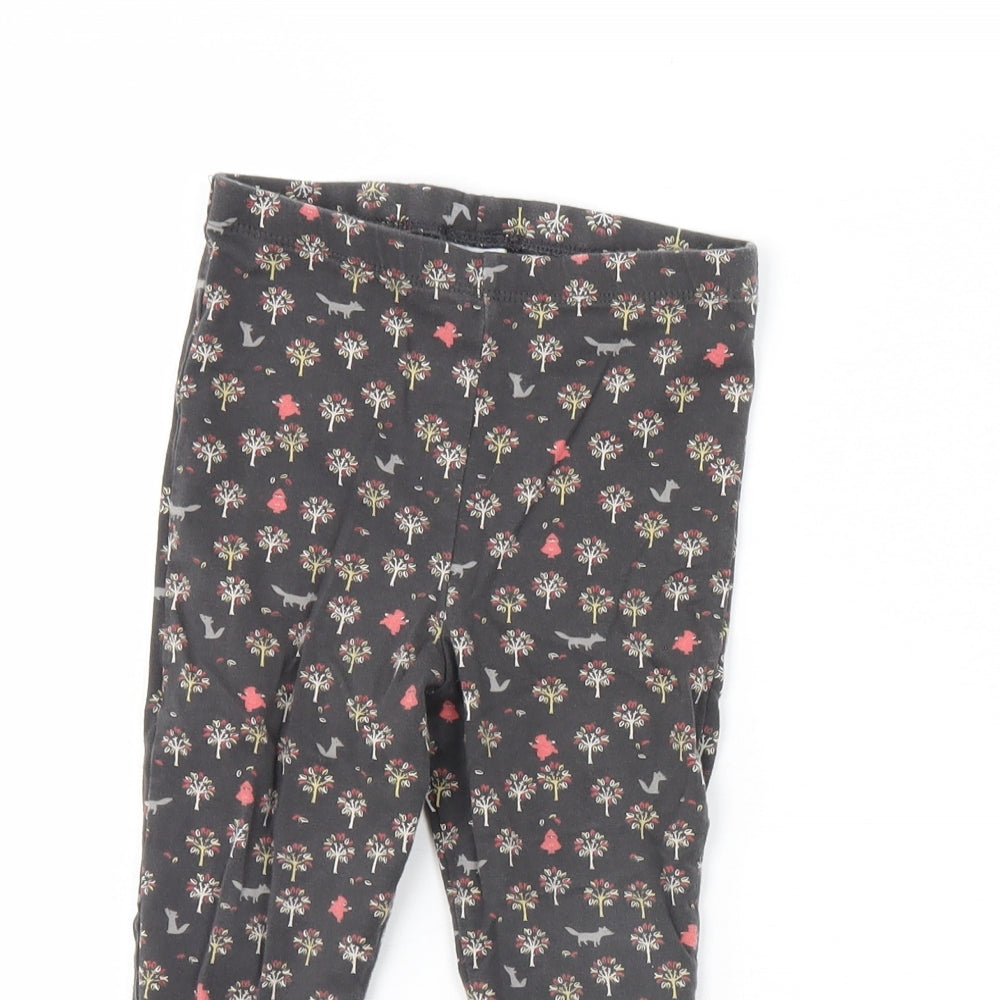 m&s Girls Grey Spotted  Capri Leggings Size 18 Months