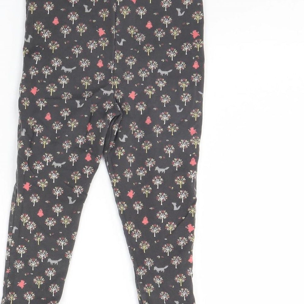 m&s Girls Grey Spotted  Capri Leggings Size 18 Months