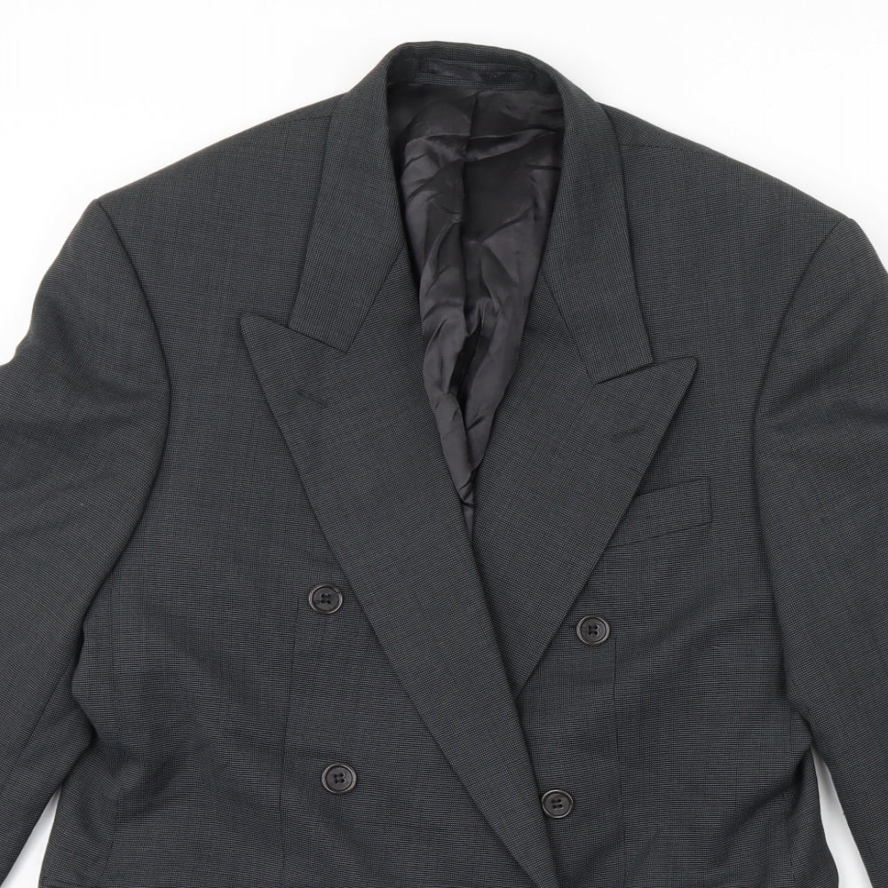 Preworn Mens Grey   Jacket Blazer Size 44  - Shoulder Pads