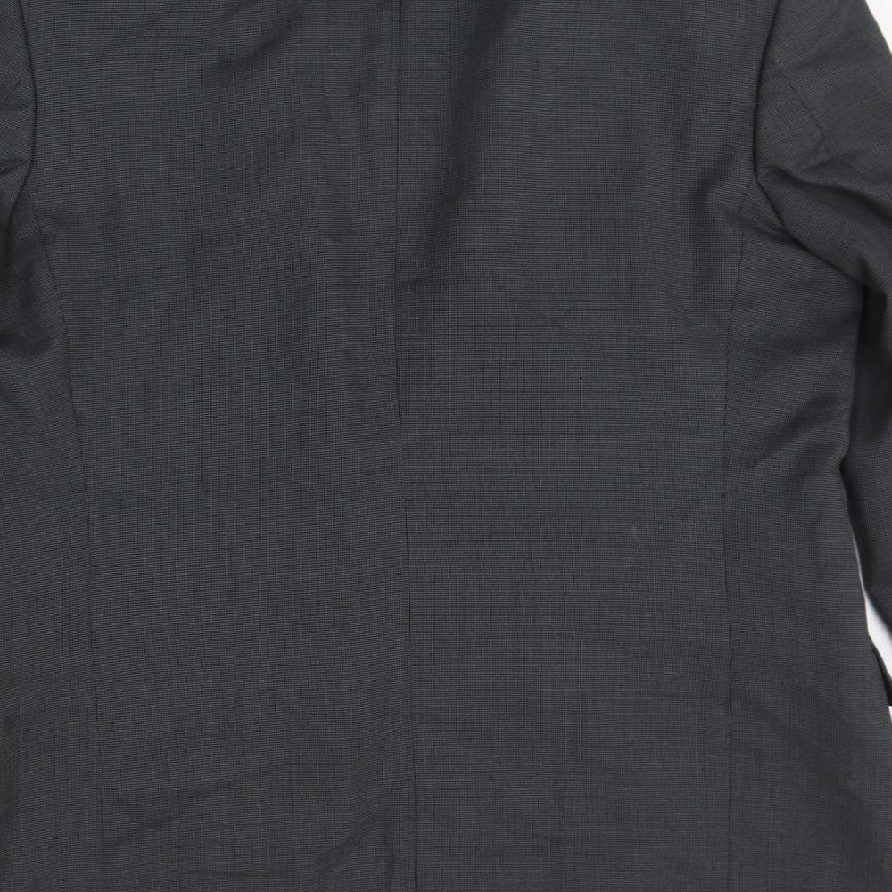 Preworn Mens Grey   Jacket Blazer Size 44  - Shoulder Pads