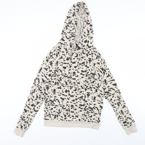 Dorothy Perkins Womens Brown Animal Print  Pullover Hoodie Size 6