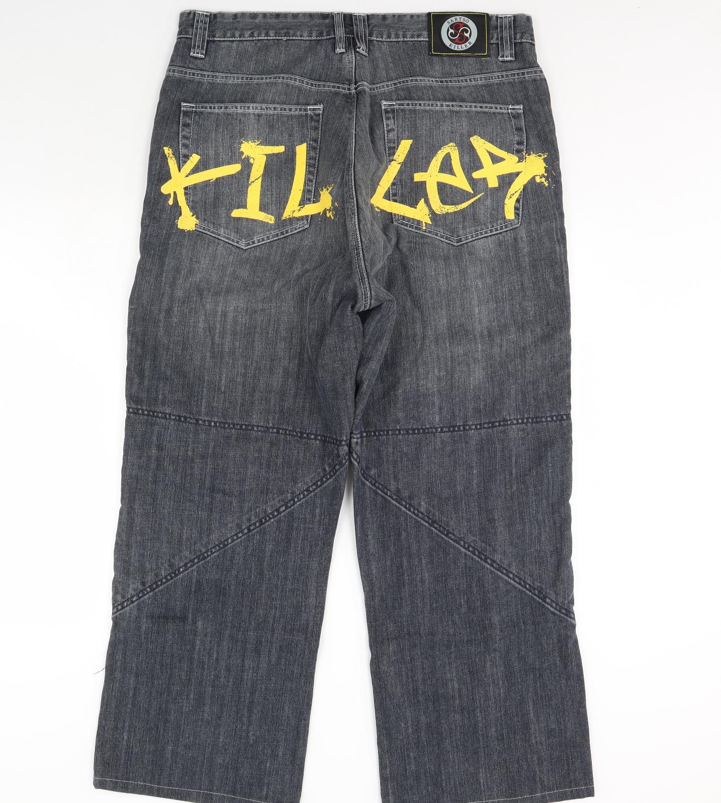 Preworn Mens Blue  Denim Straight Jeans Size 36 L30 in