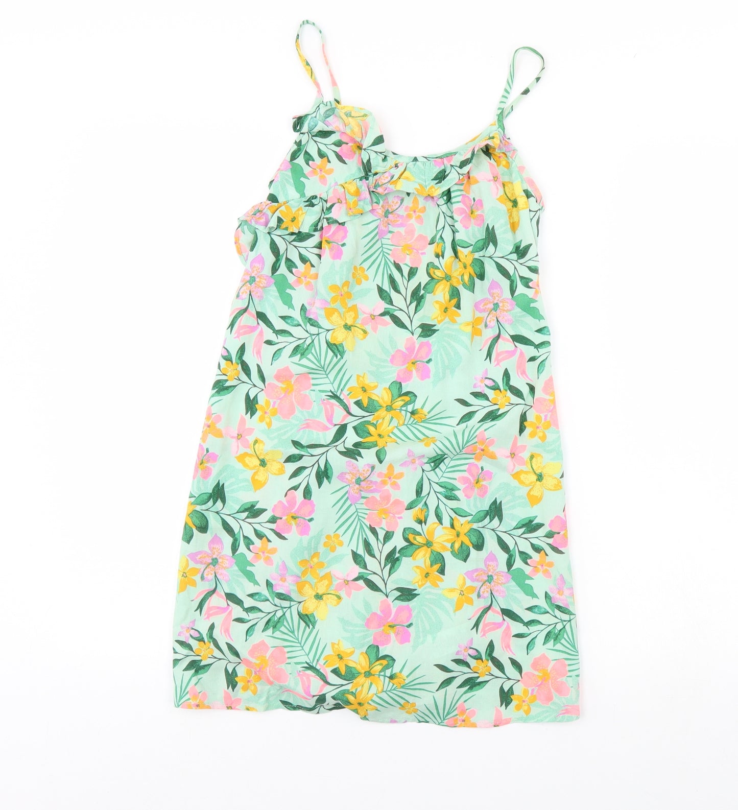 NEXT Girls Green Floral  Shift  Size 10 Years