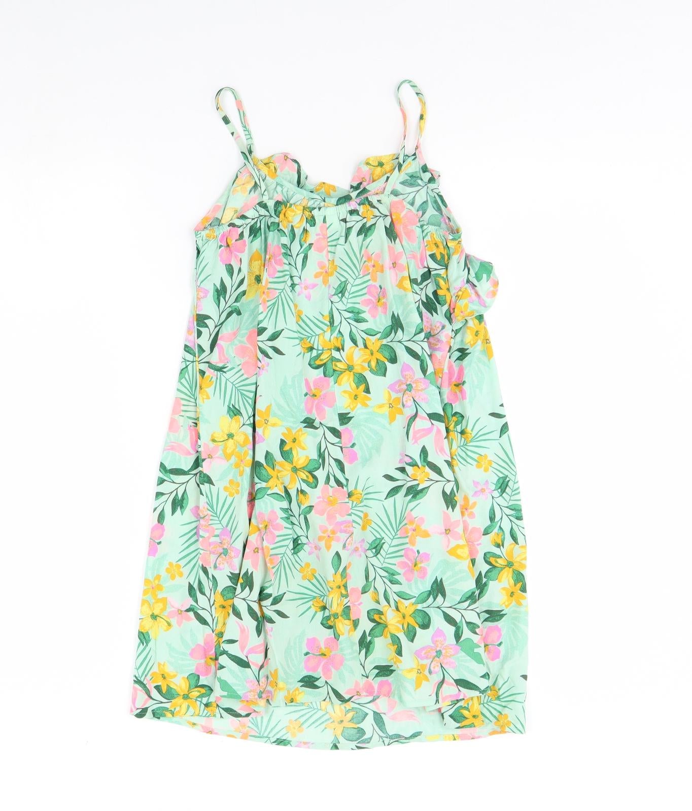 NEXT Girls Green Floral  Shift  Size 10 Years