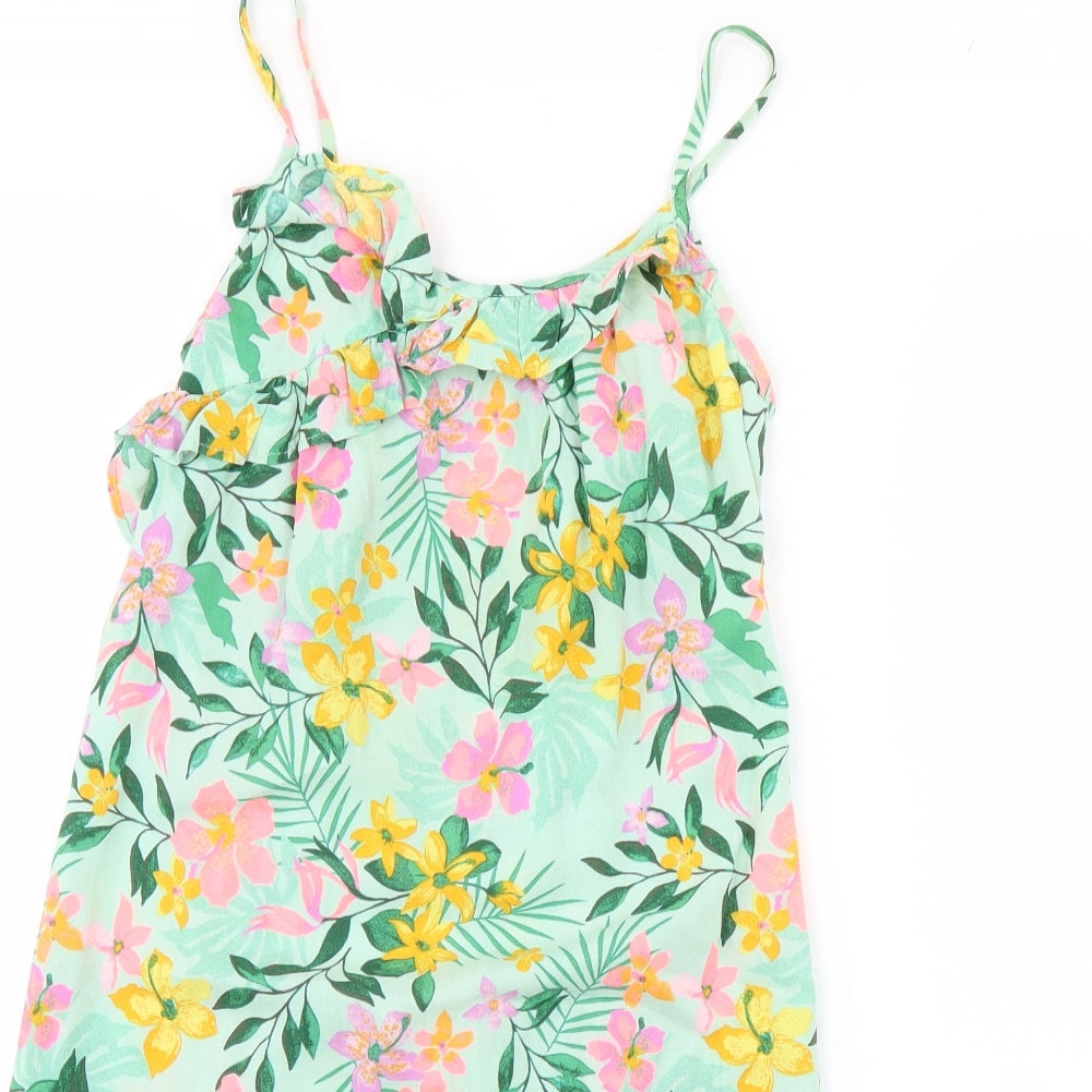 NEXT Girls Green Floral  Shift  Size 10 Years