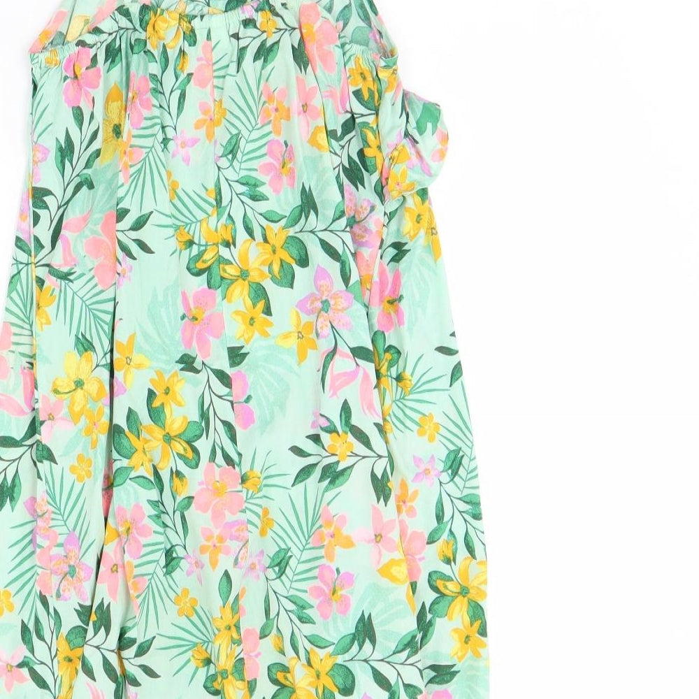 NEXT Girls Green Floral  Shift  Size 10 Years