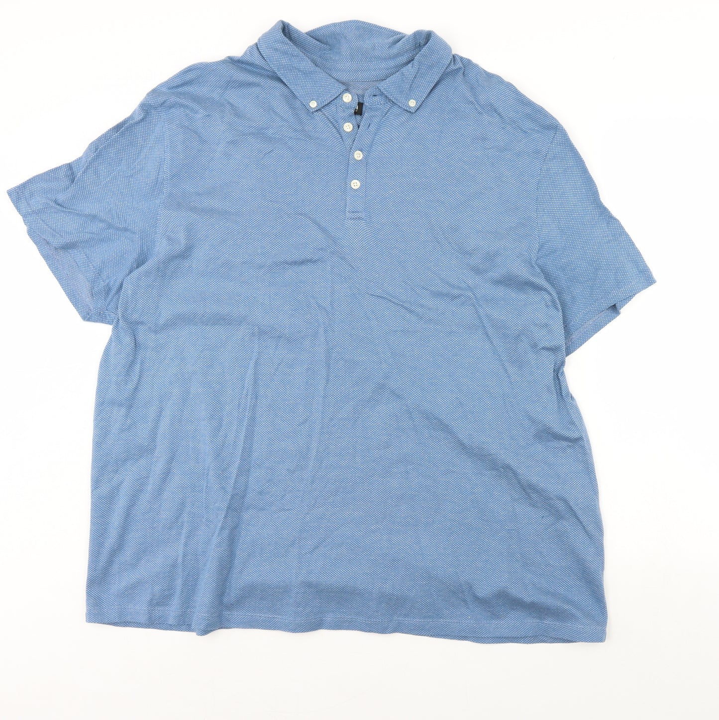 Debenhams Mens Blue Polka Dot   Polo Size 2XL