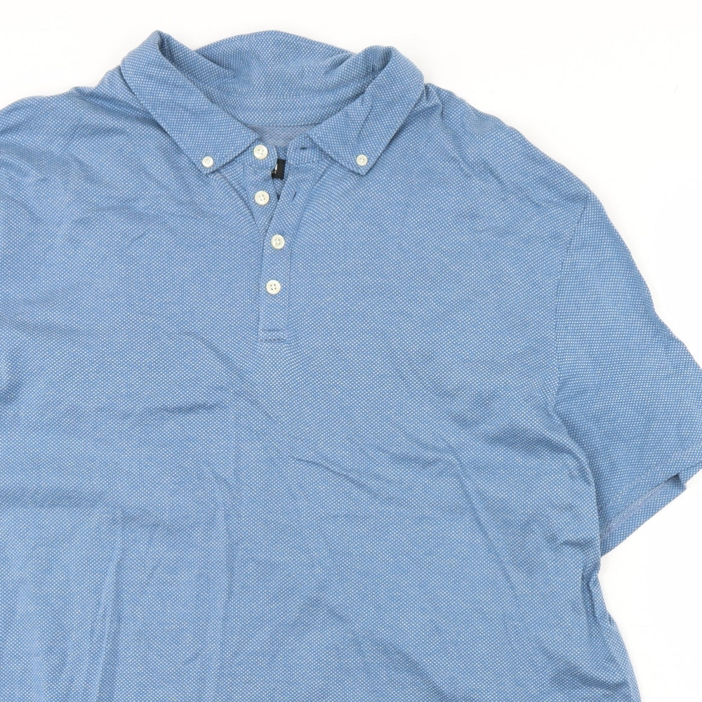 Debenhams Mens Blue Polka Dot   Polo Size 2XL