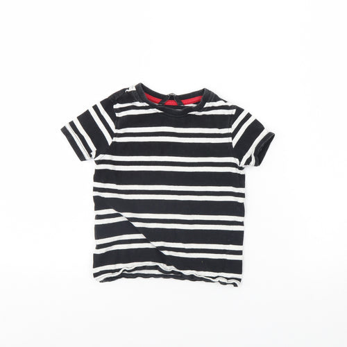 George Boys Black Striped  Basic T-Shirt Size 2 Years