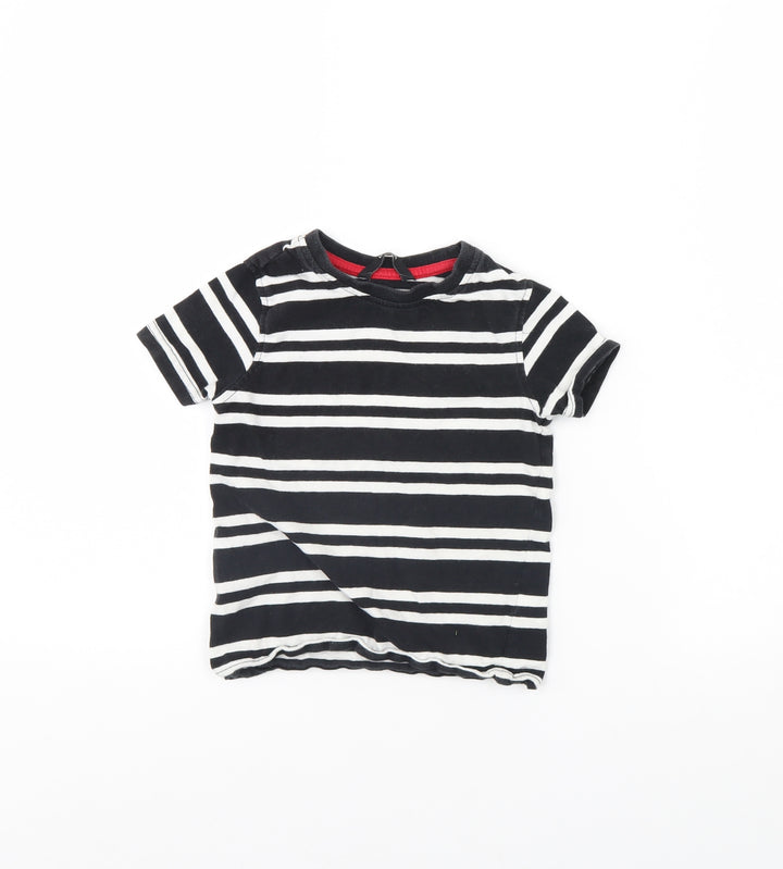 George Boys Black Striped  Basic T-Shirt Size 2 Years